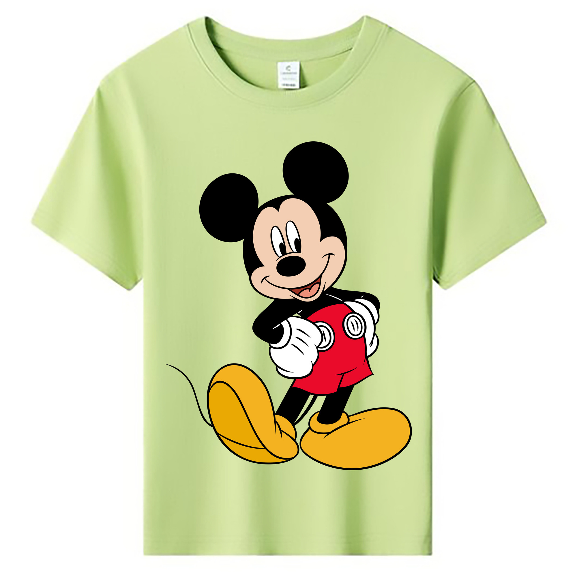 ミッキーマウス Mickey Mouse 綿100％キッズTシャツ（フロントプリント）